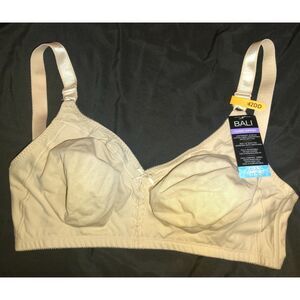 NWT Bali Double Support Cotton Blend Wireless Bra Size 42DD Curvy RN 15763